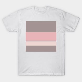 A tremendous fuse of Dirty Purple, Grey, Lotion Pink and Pale Chestnut stripes. T-Shirt